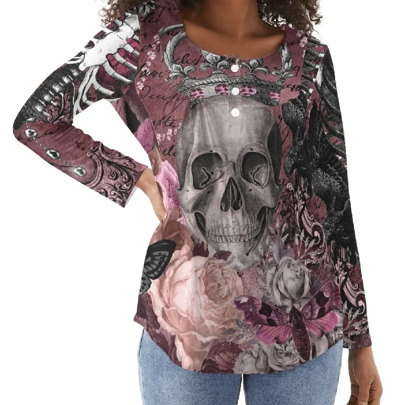 Women's Skull Crown Babydoll Style T-Shirt