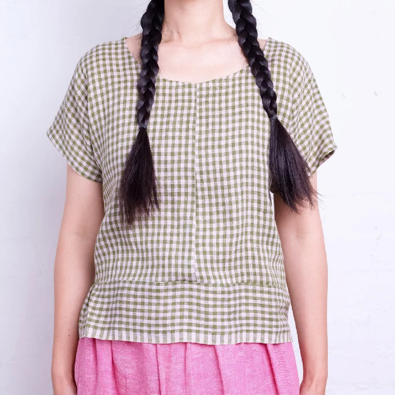 Pieces Top - 100% European Linen - Garden Gingham (Women S-L)