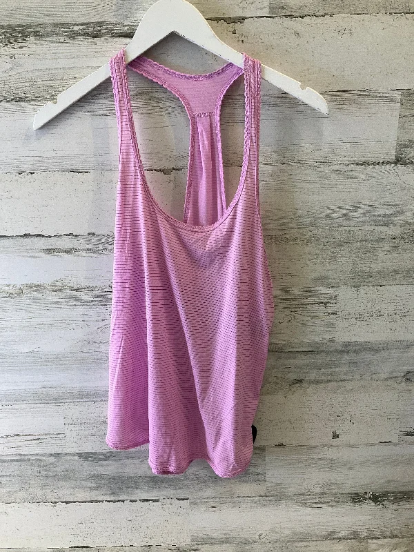 Athletic Tank Top By Lululemon In Pink, Size: 8