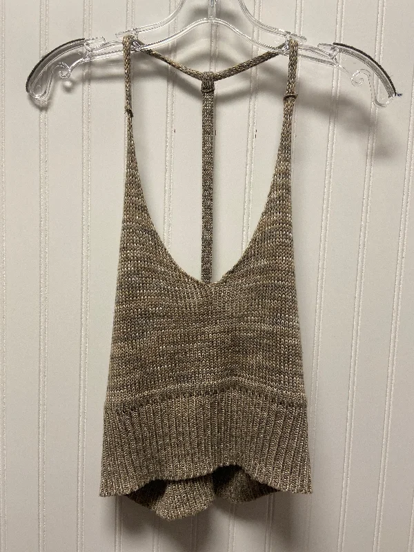 Brown Top Sleeveless Say What, Size Xl