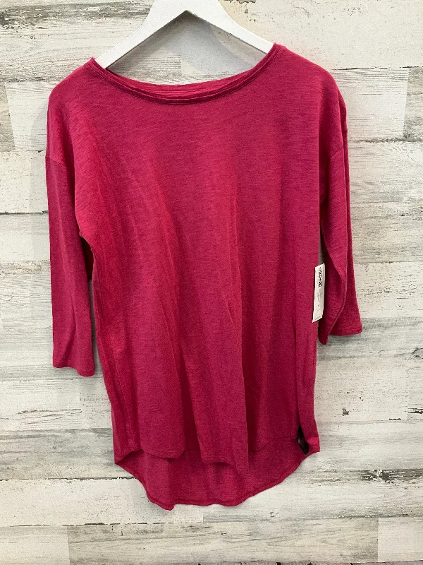 Top 3/4 Sleeve Basic By Chicos In Pink, Size: S