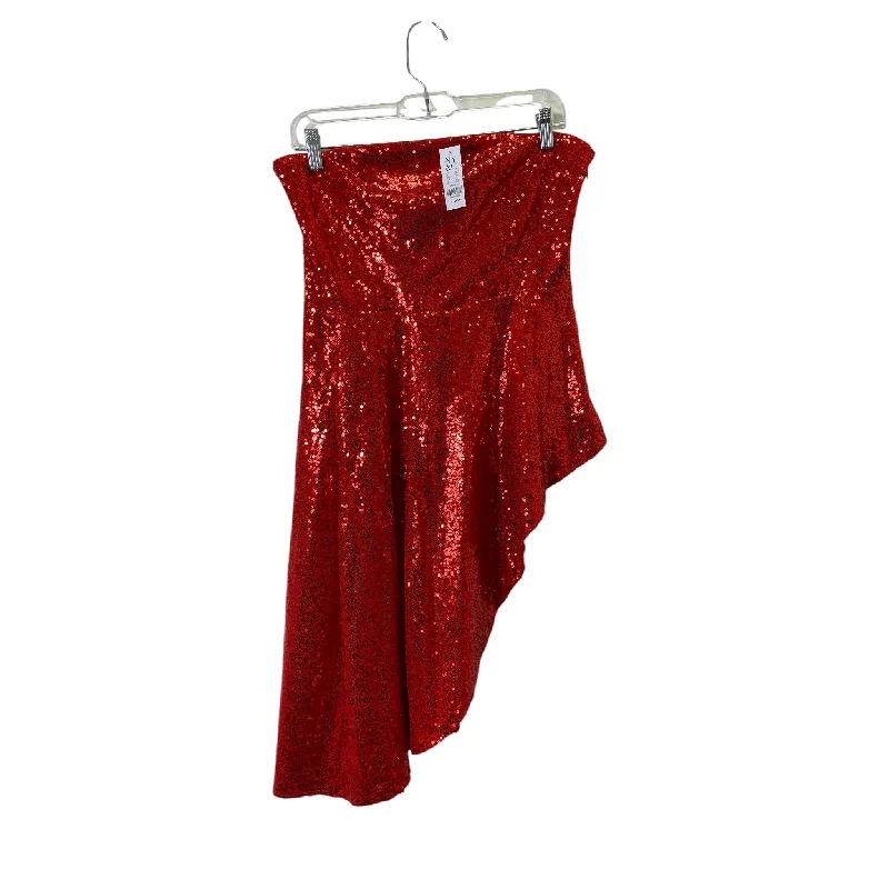 Tunic Sleeveless By New York And Co In Red, Size:M