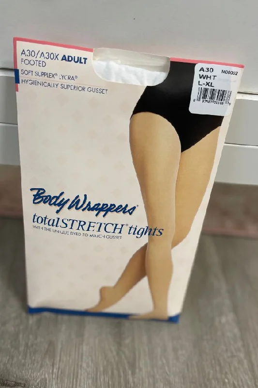 Adult TotalSTRETCH Footed Dance Tights - White