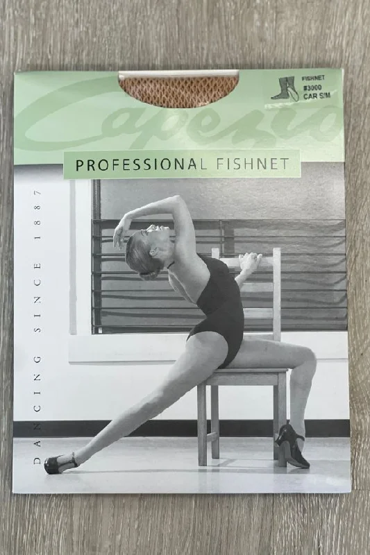 Professional Fishnet Seamless Tights - Caramel