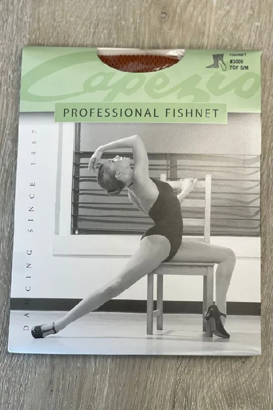 Professional Fishnet Seamless Tights - Toffee